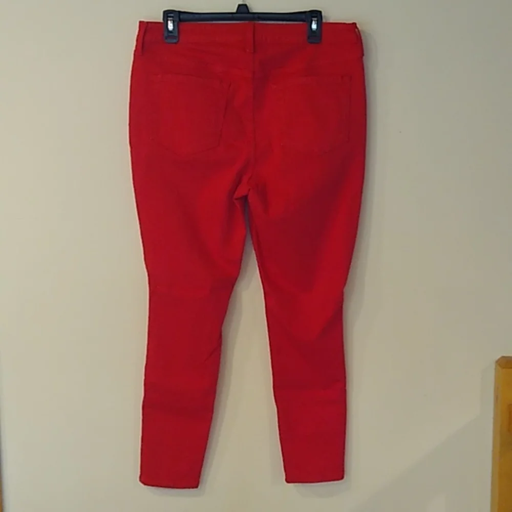 ❤️Old Navy Rockstar Mid-Rise Skinny Jeans Women's Sz 14 Regular. Red - Picture 4 of 5
